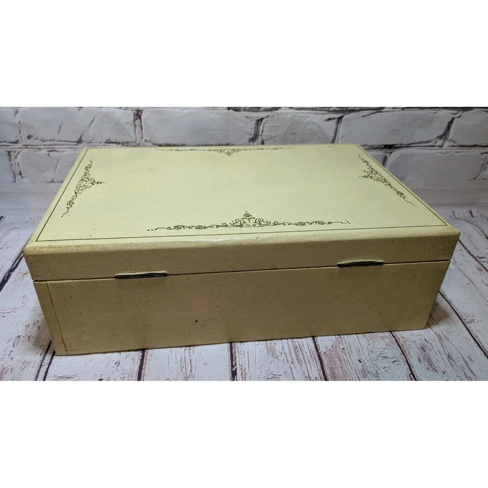 Vintage 2 Tier Faux‎ Leather PINK Velvet &  Satin Lined Jewelry Box w/ Mirror